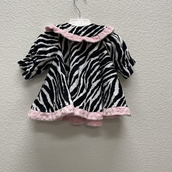 Love & Lace Girls 6 Months Fleece Swing Coat Jacket Plush Zebra Whimsical Minky - Picture 5 of 7